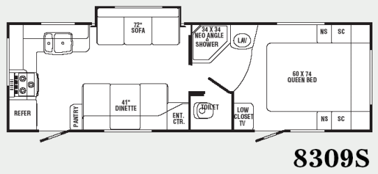 Trail-Lite 8309S floorplan